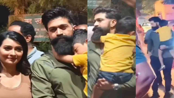 Rocking Star Yash Strolls Mumbai Streets With Family, Wins Hearts By Posing For Fans Amid 'Toxic' Shoot